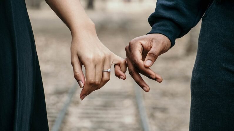 holding hands