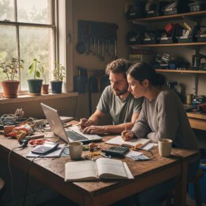 a coupke working on their plan